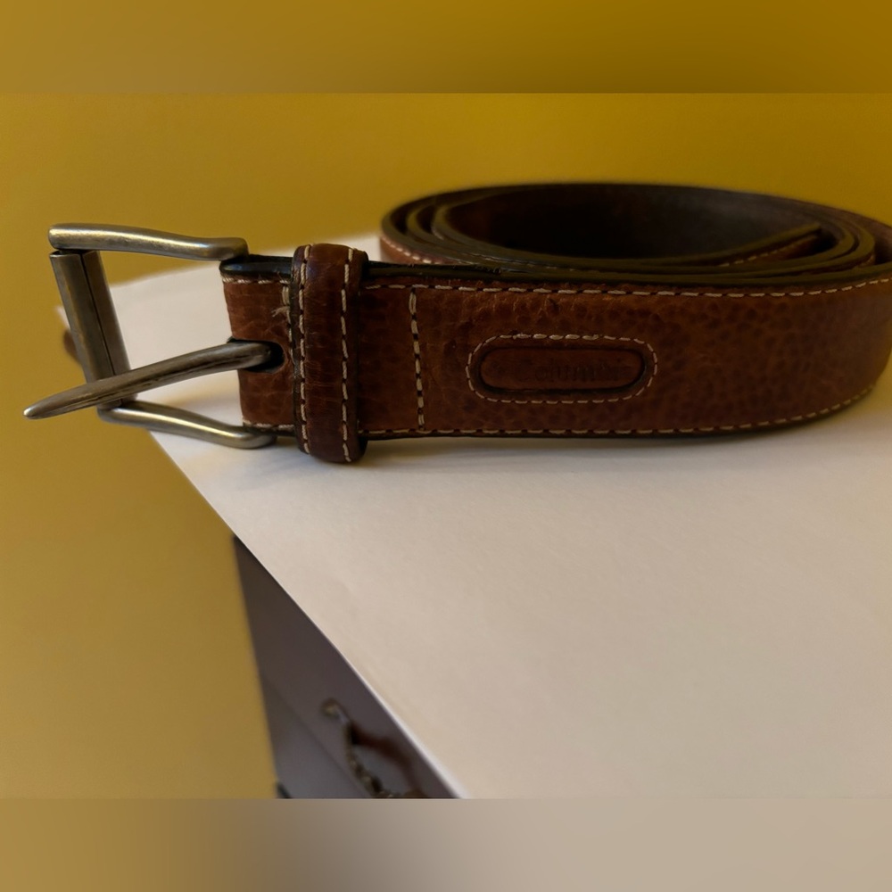 Columbia Belt Sportswear Men’s 44/110x 1.25” Brown Genuine Leather